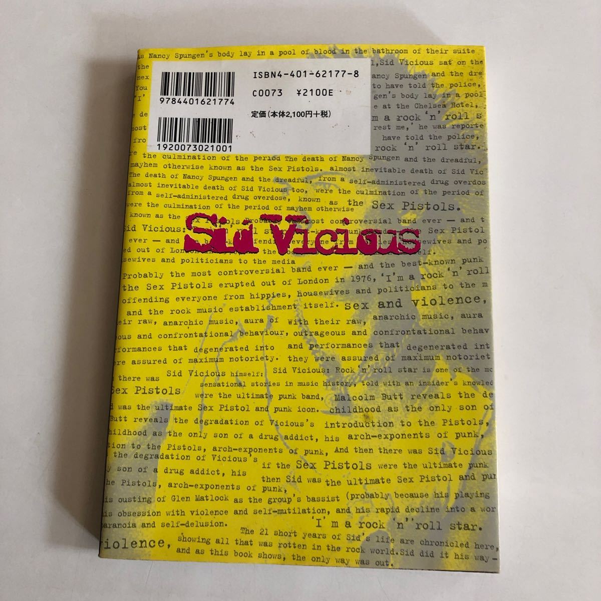 シド　ヴィシャス　セックスピストルズ　ロックンロール　スター本_画像2