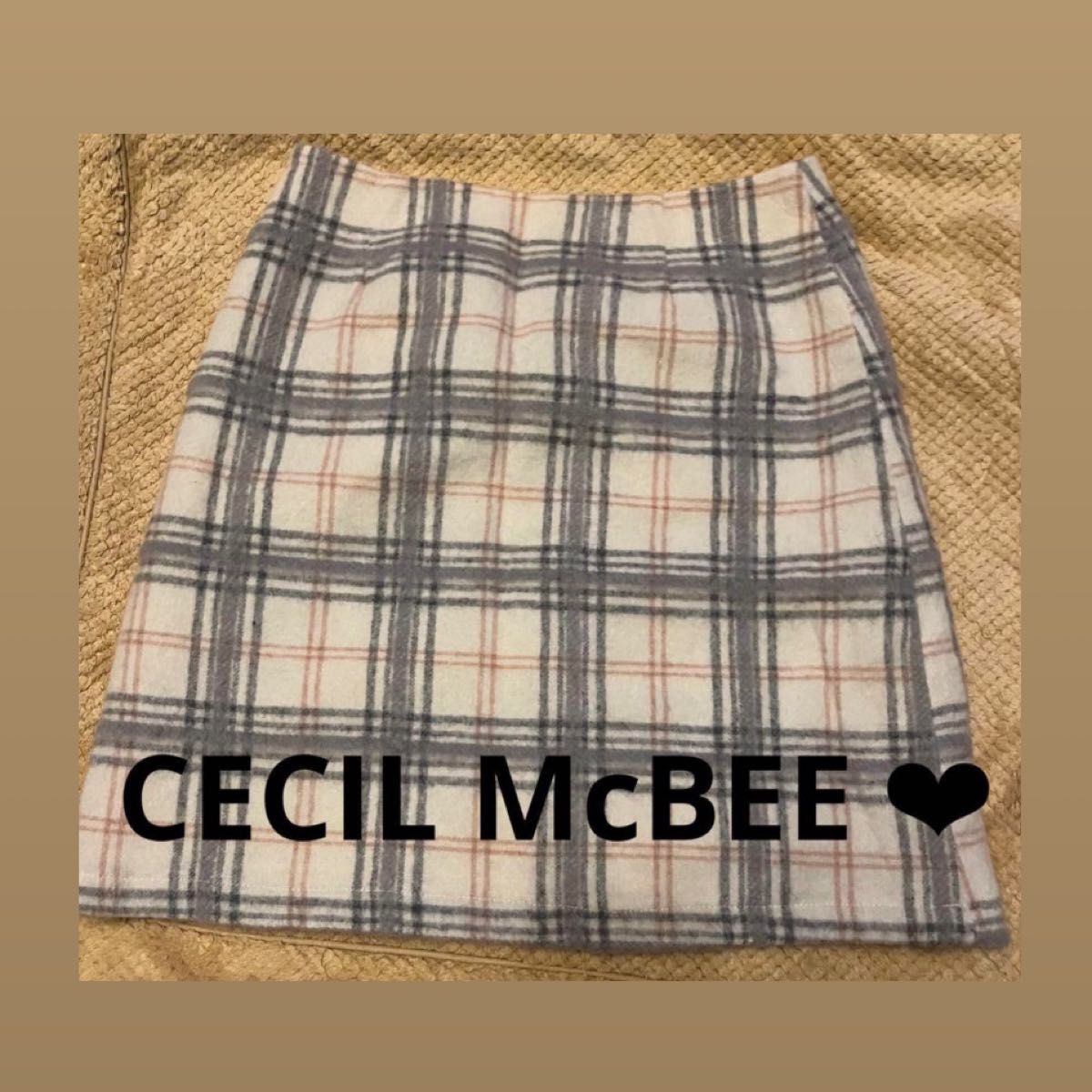 CECIL McBEE チェックスカート　台形　ミニスカート　上品　M ギャル　可愛い