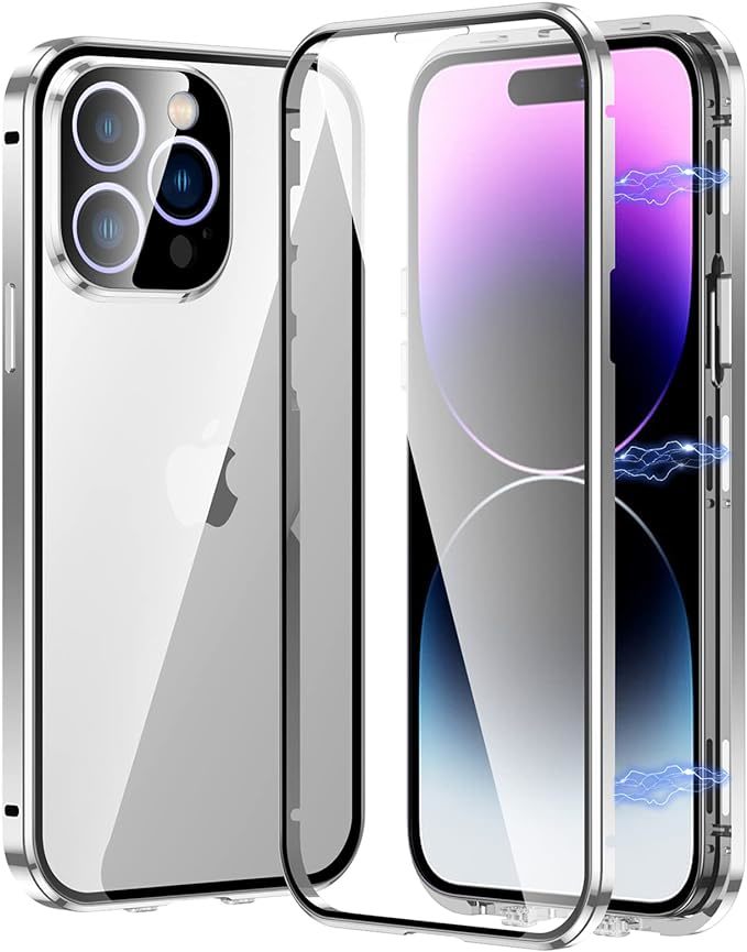 即決■ダブル安全ロック付き iPhone13 Pro ケース レンズ保護カバー付き 表裏両面ガラス アルミバンパー アイフォン13プロ ケース