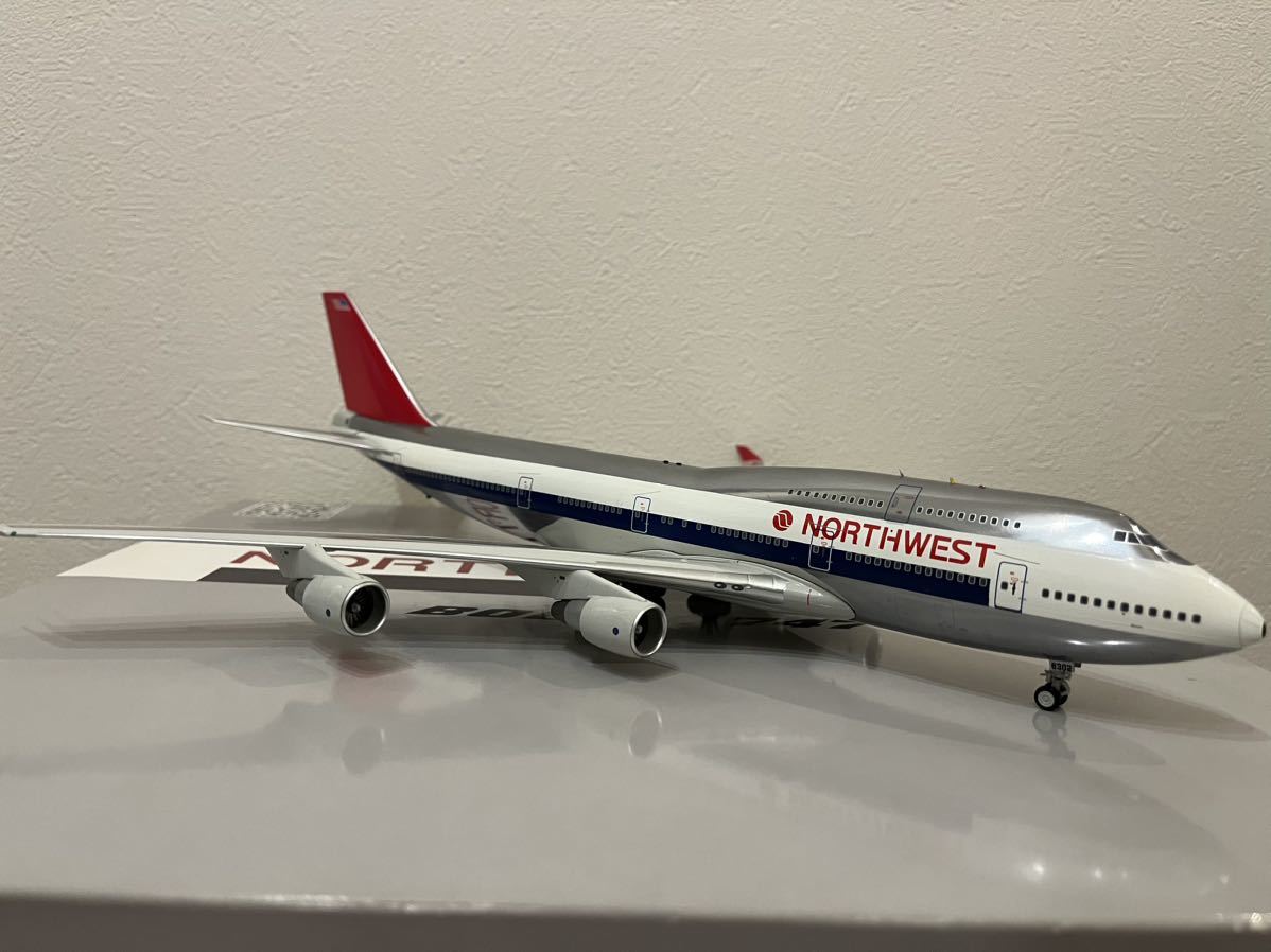 1/200 B747-400 ノースウエスト航空 northwest ポリッシュ 飛行機 模型の画像1