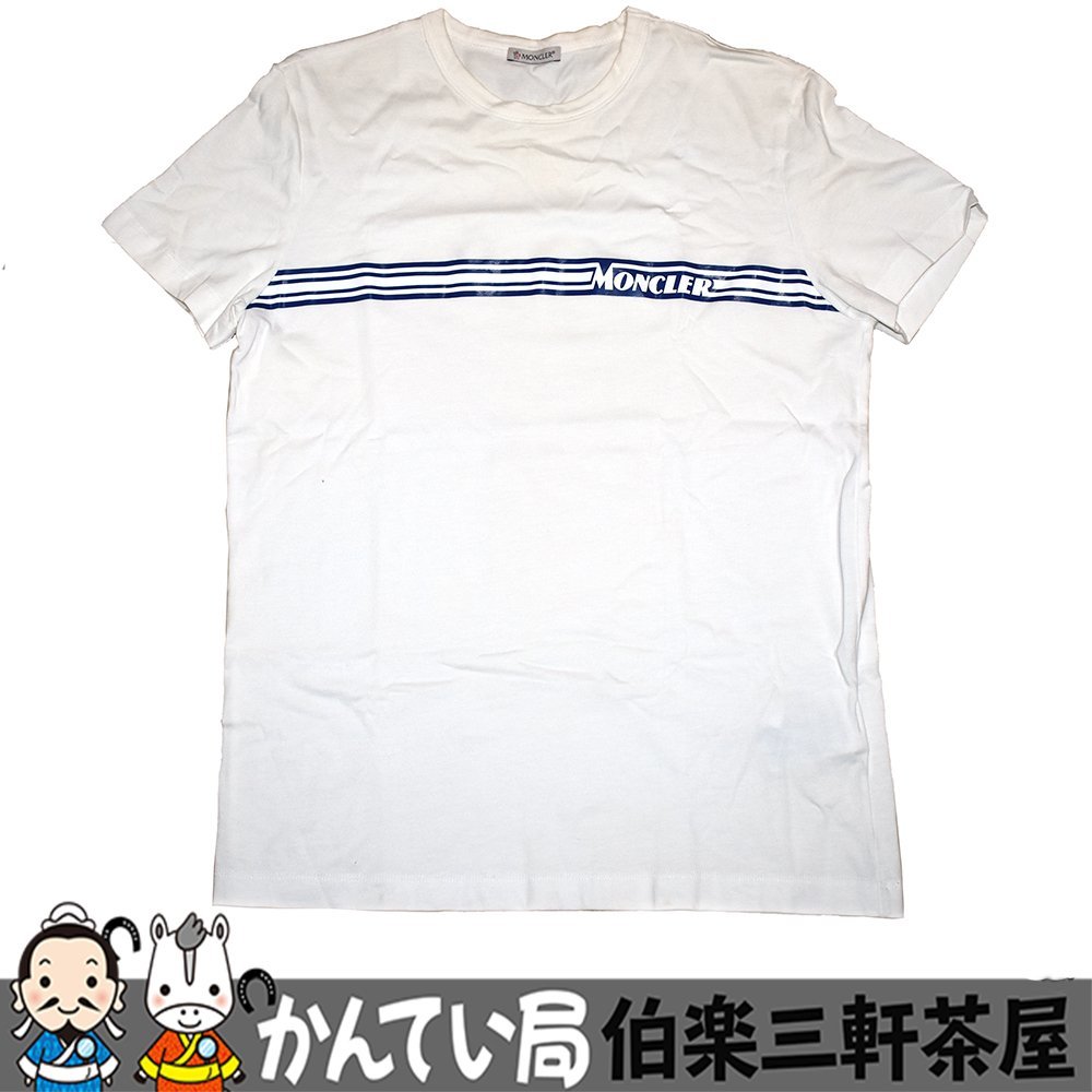 MONCLER【モンクレール】MAGLIA T-SHIRT　マグリアTシャツ　Mサイズ　F10918C70710　ホワイト　半袖　メンズ【中古】_画像1