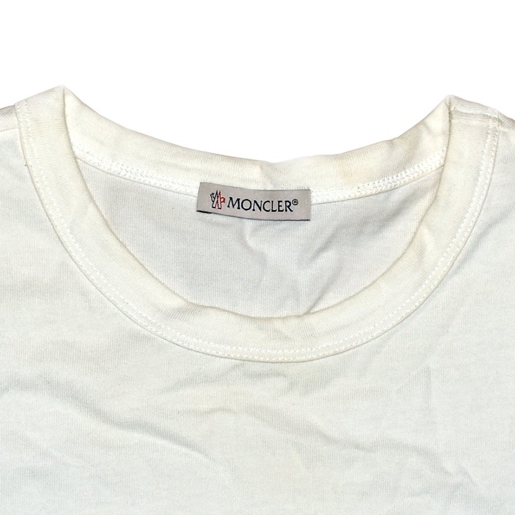 MONCLER【モンクレール】MAGLIA T-SHIRT　マグリアTシャツ　Mサイズ　F10918C70710　ホワイト　半袖　メンズ【中古】_画像3