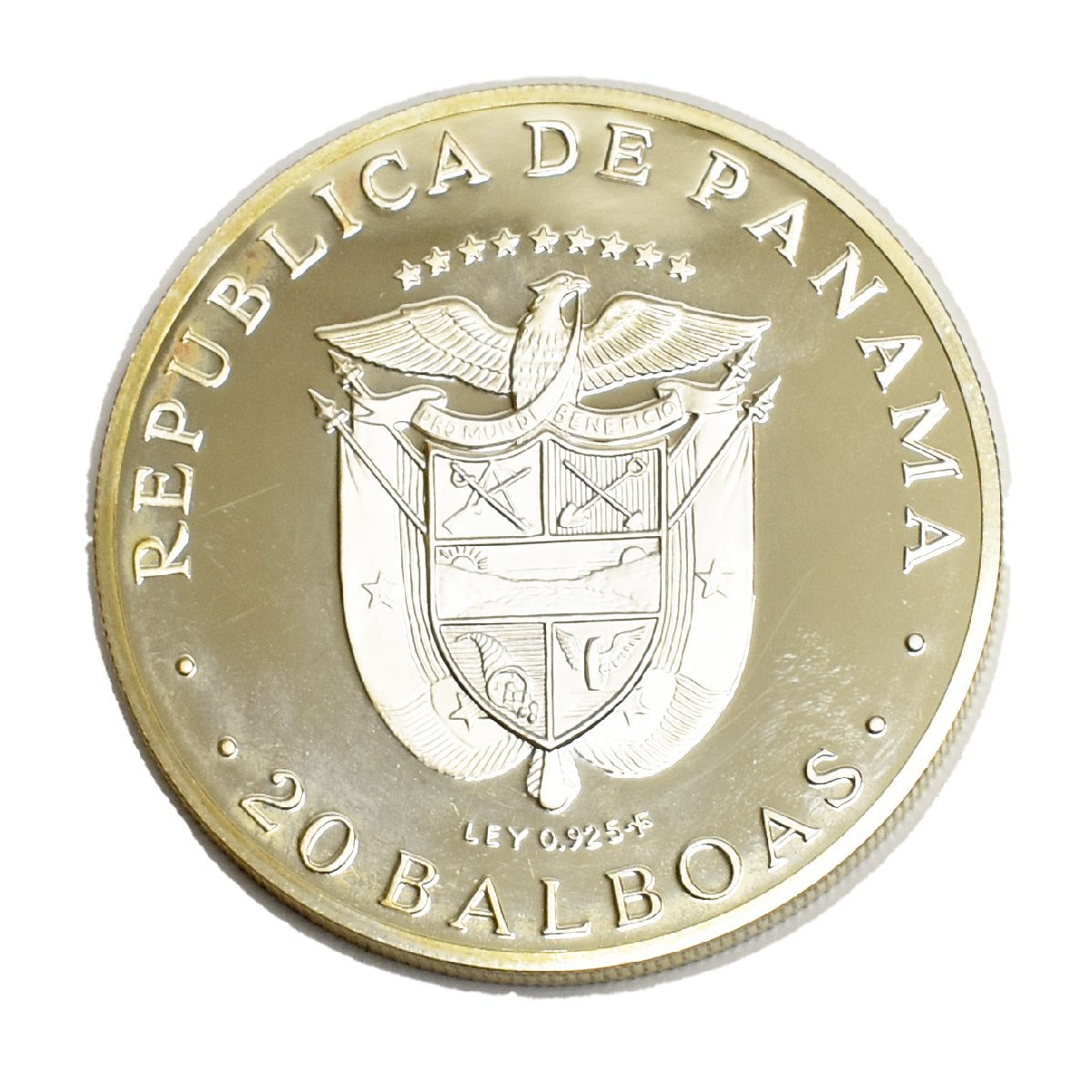 20バルボア銀貨　1974　PANAMA　20　BALBOAS　COIN　パナマ共和国　シモンボリバル　重さ約131g【中古】_画像5