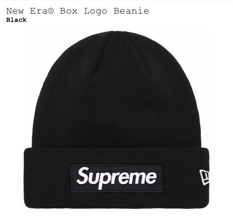 Supreme New Era Box Logo Beanie Blackシュプリーム ニューエラ ボックス ロゴ (ボックスロゴ) ビーニー ブラック_画像1