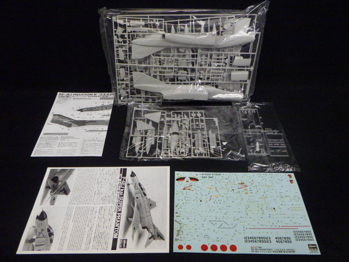 李8761 未組立 保管品 ハセガワ 特別仕様 1/48 航空自衛隊 偵察機 RF-4EJ ファントム II ‘航空自衛隊　第501飛行隊’_画像4