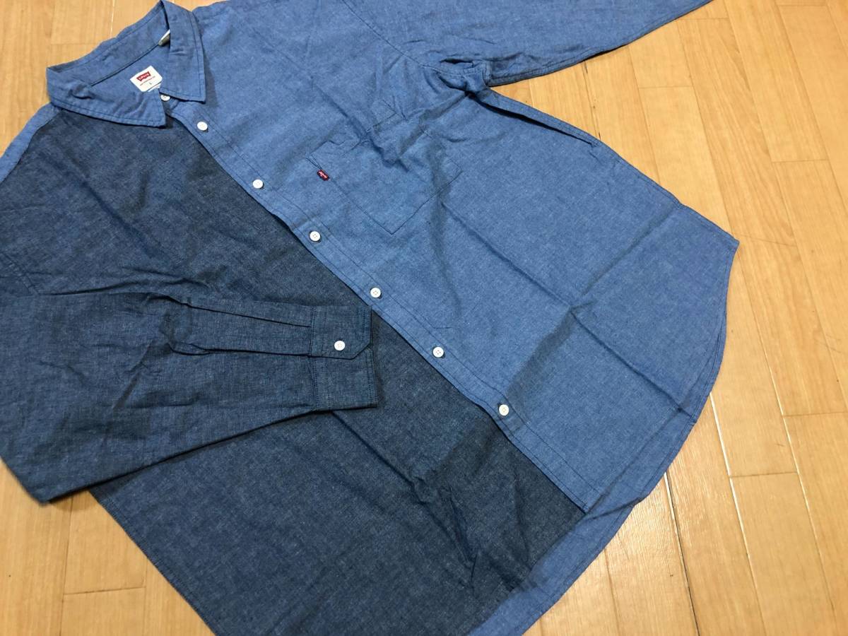 Levis(リーバイス)秋冬 カジュアル コットン バイカラー 長袖シャツ A1947-0000 ＵＳサイズＬ(日本サイズ約ＸＬ)_画像2