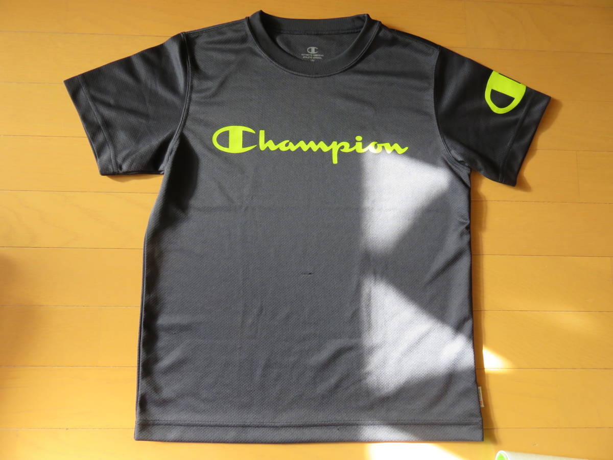 ♪♪【Champion】チャンピオンTシャツ150ブラック♪♪半袖、速乾、ポリエステル、ブラック_画像6