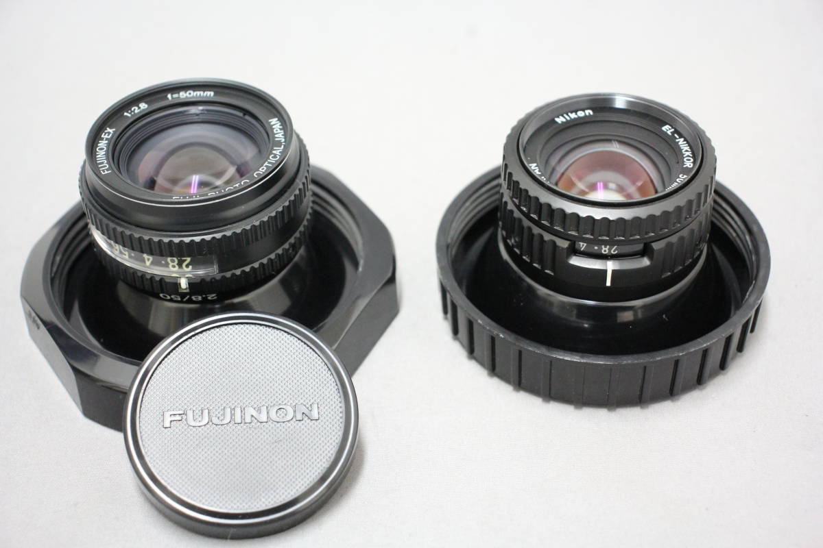 ■アキバカメラ■　フジ（FUJI）　FUJINON-EX 50mm F2.8 と ニコン（Nikon）　EL-NIKKOR 50mm F2.8　難あり品です_画像1