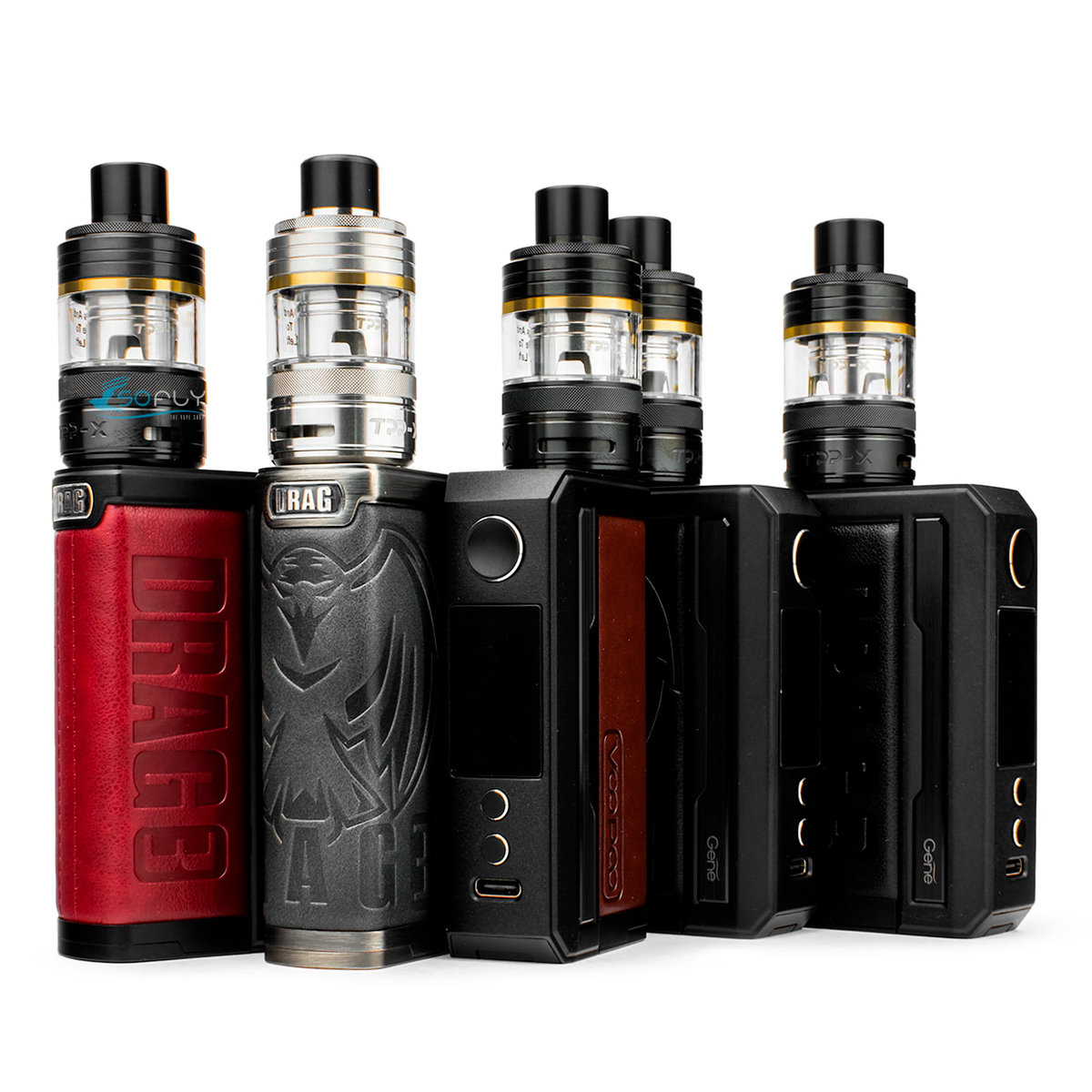 VooPoo DRAG 3 TPP-X Kit (Black Red) スターターキット 5.5ml ブープー ドラッグ 爆煙 本 体 18650 電子タバコ ベイプ 本体 リキッド 禁煙