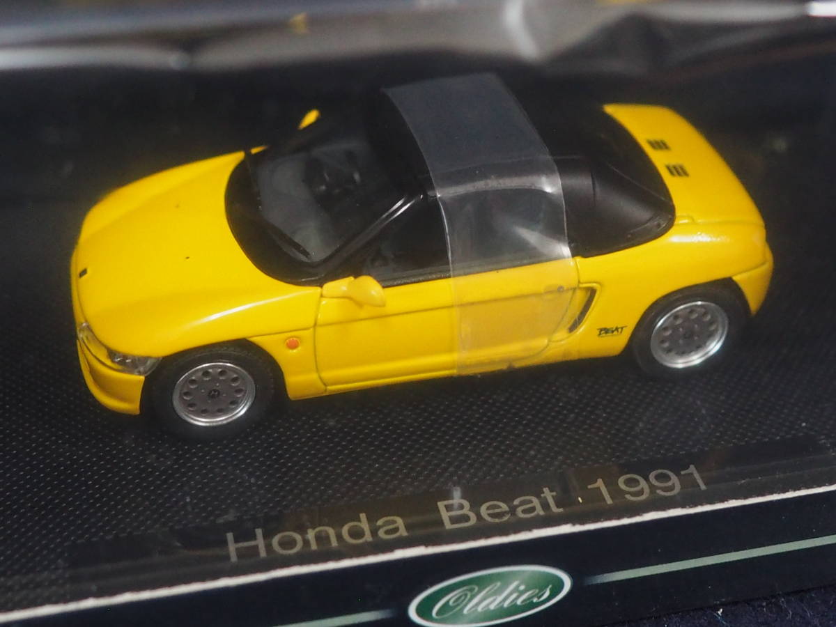 EBBRO ミニカー＜Honda Beat 1991＞YELLOW 648 SCALE1/43 Oldies ケース入り 箱入り_画像3