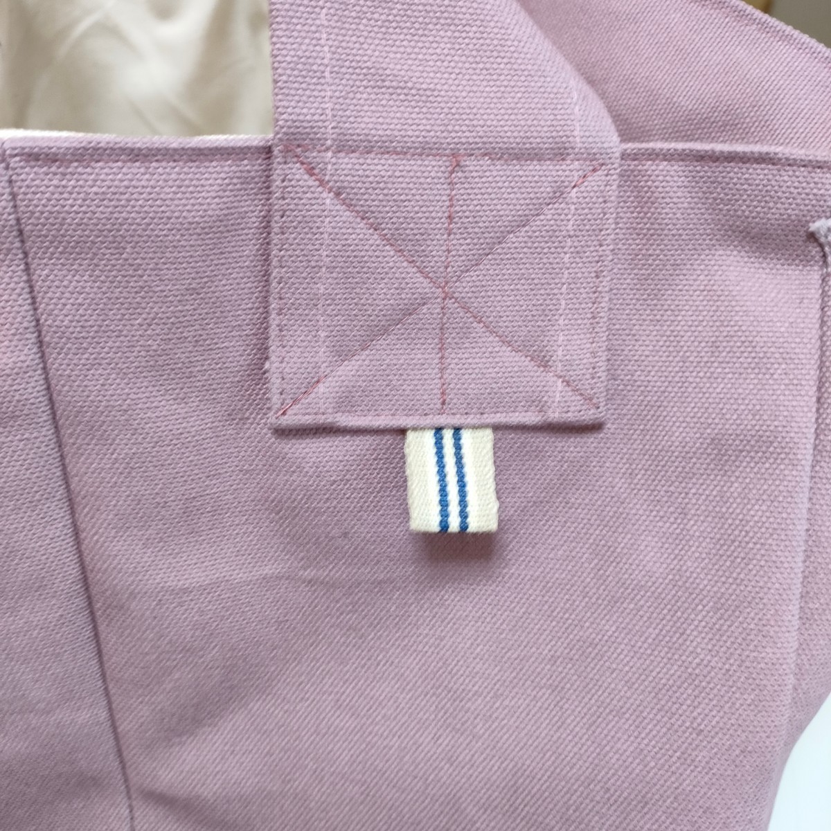 25★３Ｗayバッグ★丈夫な8号帆布で くすみピンク★巾広の肩紐　マチ広め★♪表の大きめのポケットが便利です♪荷物の多い方に♪_画像8