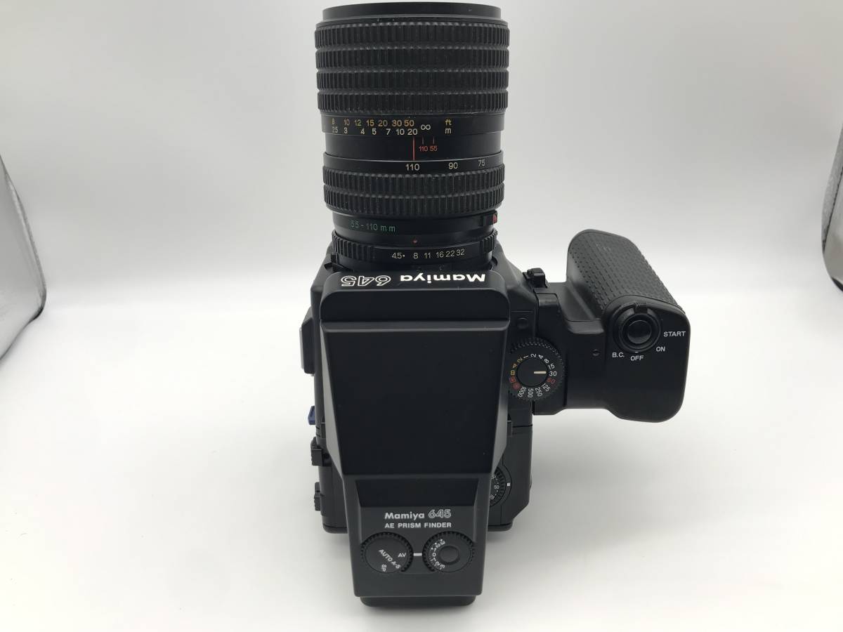 【フィルムカメラ】Mamiya マミヤ M645 SUPER 中判カメラ AE ファインダー SEKOR C ZOOM 55-110mm 1:4.5 N レンズ_画像4