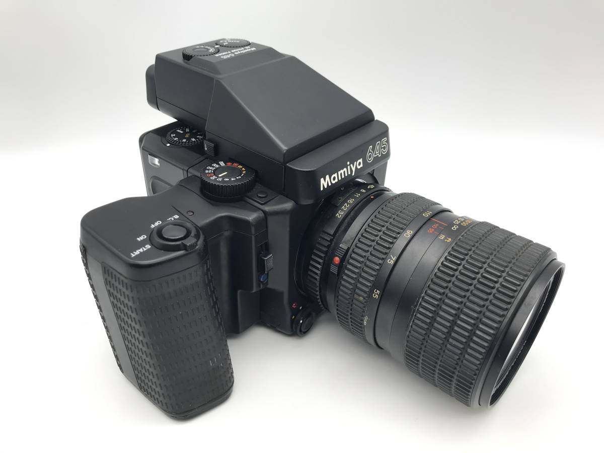 【フィルムカメラ】Mamiya マミヤ M645 SUPER 中判カメラ AE ファインダー SEKOR C ZOOM 55-110mm 1:4.5 N レンズ_画像2