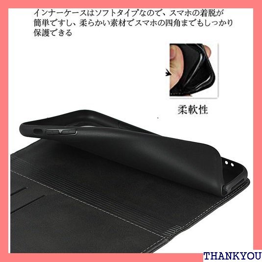 ☆ Samsung galaxy S7 edge ケース 気閉鎖フリップスタンドBookstyleカバー ブラック 45_画像3