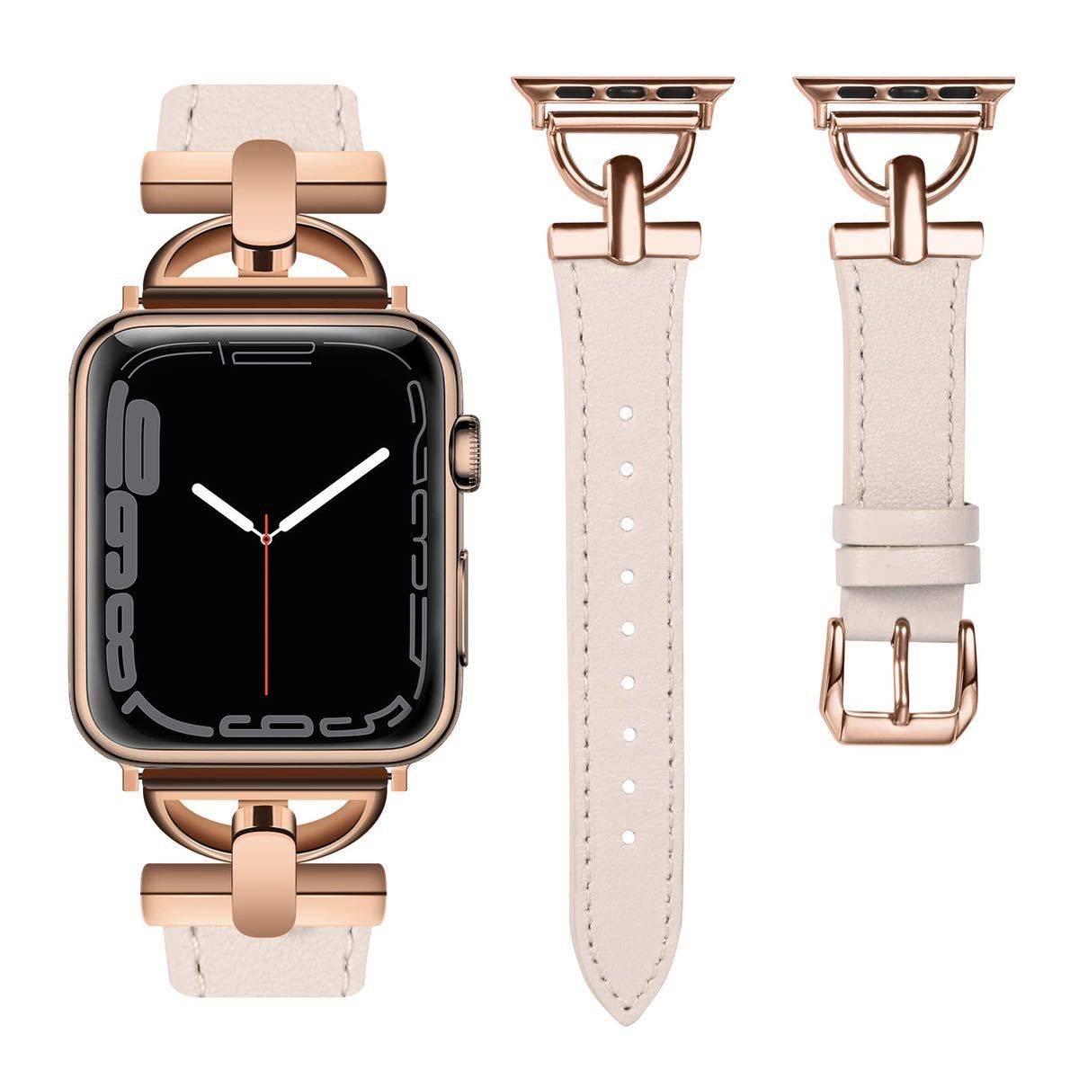 Apple Watchバンド 38mm 40mm 41mm レディース 女性 iWatch Series 9/8/7/6/5/4/3/2/1/SE/Ultra/Ultra 2に対応 アップルウォッチ 本革_画像1