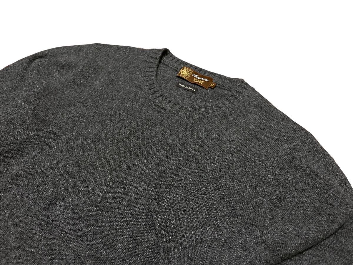 極美品 Sweaterie スウェットリー カシミヤ セーター トップス ニット クルーネック 日本製 カシミヤ100% CASHMERE メンズ 秋冬 グレー_画像2