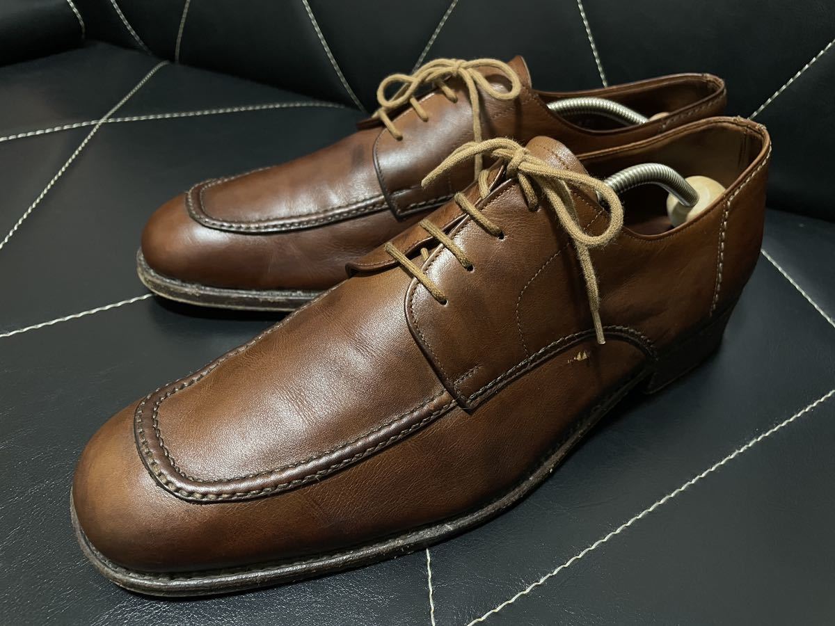 極美品 BALLY バリー CANAZI レザーシューズ ビジネスシューズ 革靴 本革 紳士靴 しなやか イタリア製 ブラウン 28cm相当 メンズ_画像1