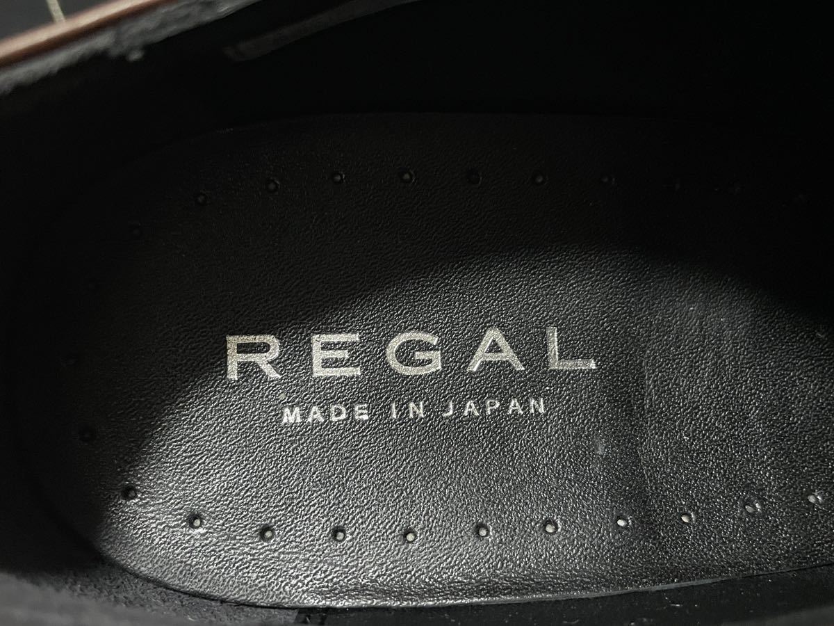 1度使用 REGAL リーガル K/8K5345 3/MR 25.5cm ビジネスシューズ レザーシューズ 革靴 本革 ストレートチップ ブラウン 日本製 _画像8