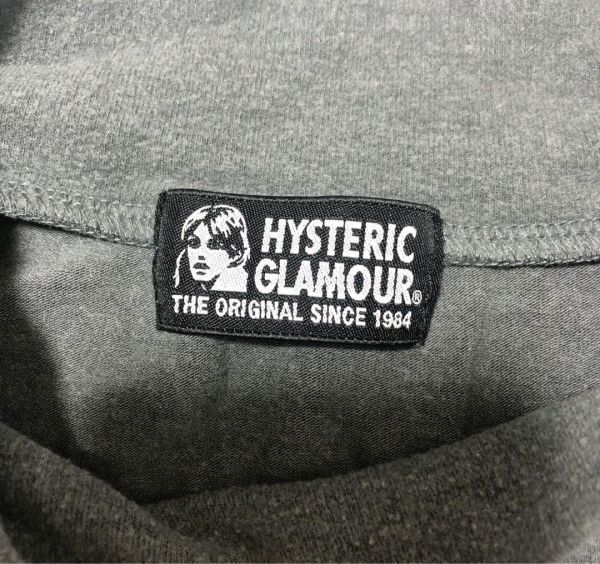 ヒステリックグラマー　HYSTERIC GLAMOUR 長袖カットソー　シャツ　パンダ　ワンポイント　グレー_画像8