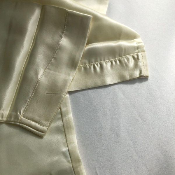 未使用◆神戸シルク　シルクパジャマセットアップ　パンツ　ズボン　ベージュ　M_画像3