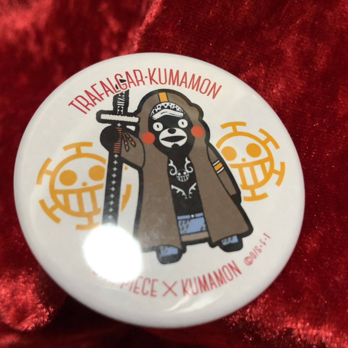 【ONE PIECE】 ワンピース KUMAMON くまもん 熊本県 限定 コラボ缶バッジ 缶バッチ カンバッジ カンバッチ / トラファルガー ロー_画像4