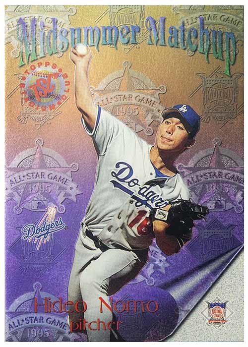 即決! 1996 野茂英雄 MLB Topps All-Star Game w/R. Johnson カード #MI_画像1