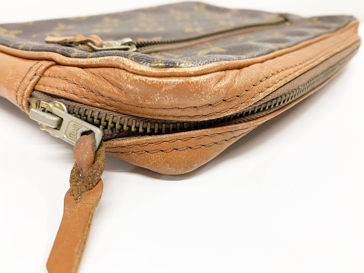 LOUIS VUITTON Louis Vuitton монограмма ручная сумочка Vintage клатч сумка сумка мужской оттенок коричневого fasho
