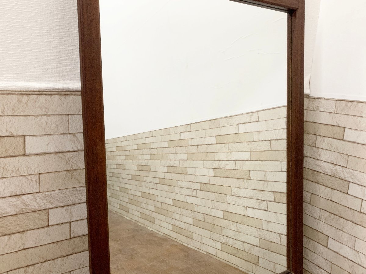 スペイン カスティリアン様式 ウォールミラー ヴィンテージ 家具 鏡 全身鏡 姿見 ミラー インテリア 木製 モダン 立て掛け 高さ143cmの画像3