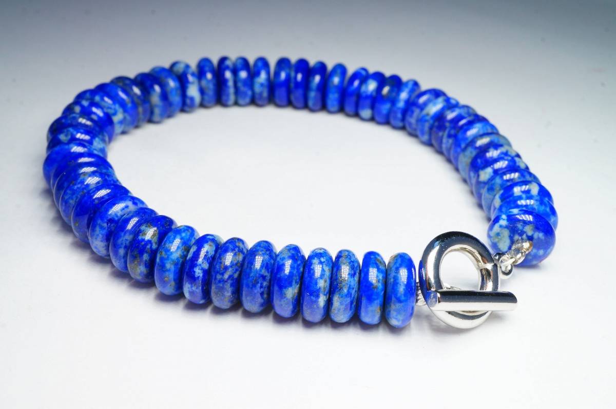  rare! former times stock therefore fine quality goods! Indigo color . beautiful fine quality afgani Stan production lapis lazuli (lapis) bracele 