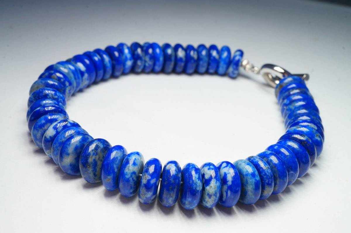  rare! former times stock therefore fine quality goods! Indigo color . beautiful fine quality afgani Stan production lapis lazuli (lapis) bracele 