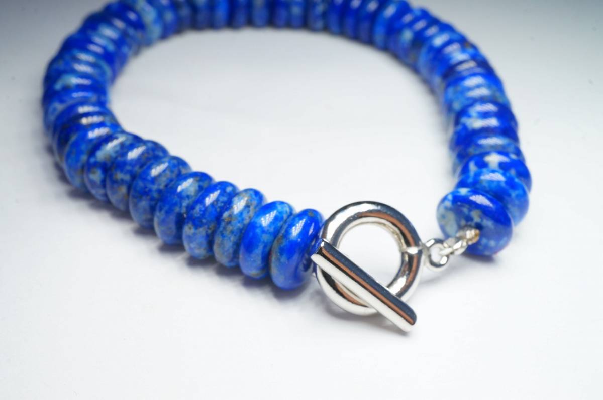  rare! former times stock therefore fine quality goods! Indigo color . beautiful fine quality afgani Stan production lapis lazuli (lapis) bracele 