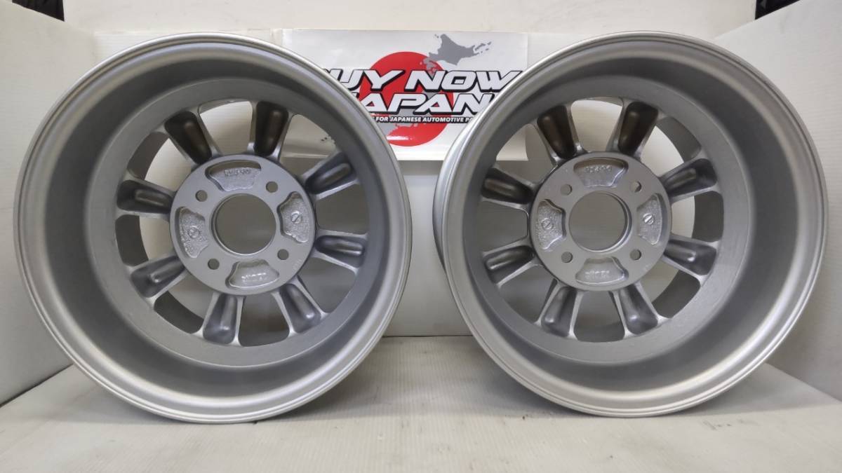 【在庫あり即納】RS Watanabe R TYPE 14×9J-19 4H-114.3 シルバーメタリック/14インチ ワタナベ アルミホイール 2本_画像2