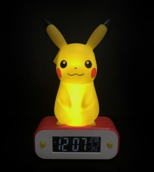 ポケモン ピカチュウ ★ LED 光る フィギュア 目覚まし時計 A