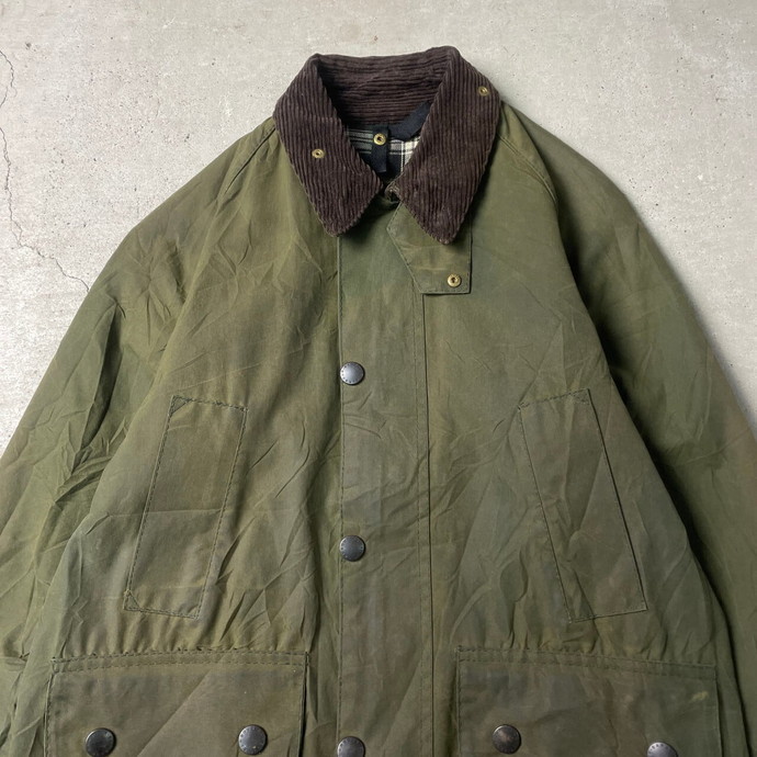 00年製 英国製 Barbour BEDALE バブアー ビデイル オイルドジャケット EX LGE C32 メンズ2XS相当 レディースXS相当_画像2