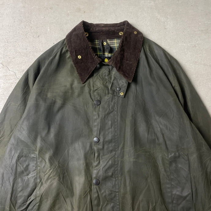 92年製 英国製 Barbour BEAUFORT バブアー ビューフォート オイルドジャケット C46 メンズ2XL相当_画像2