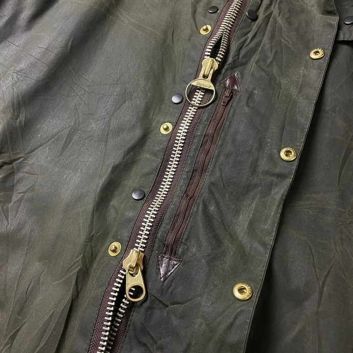 92年製 英国製 Barbour BEAUFORT バブアー ビューフォート オイルドジャケット C46 メンズ2XL相当_画像5