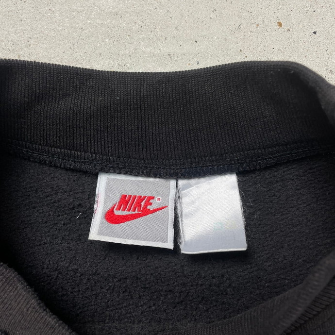 90 годы NIKE Nike спортивная фуфайка mok шея Logo вышивка серебряный бирка мужской XL соответствует 