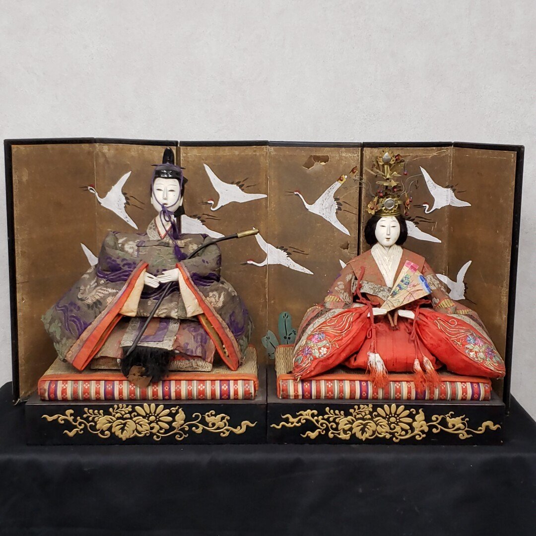 古いひな人形 鱗形屋1832年創業 京都 雛祭り お内裏様高さ35cm 古いひな人形 鱗形屋1832年創業 京都 雛祭り お内裏様高さ35cm