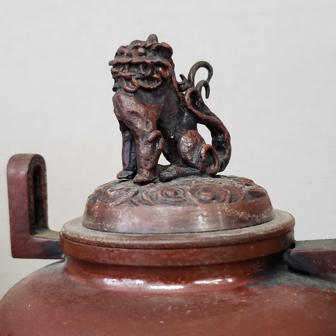 【ご予約品】 Yahoo!オークション - 平丸獅子蓋香炉 瑞峰作 623g 共箱付 高岡 その他