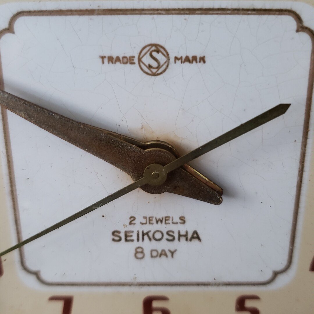 置時計 SEIKOSHA ゼンマイ式 大理石 精工舎 セイコー 目覚まし 置時計 SEIKOSHA ゼンマイ式 大理石 精工舎 セイコー 目覚まし