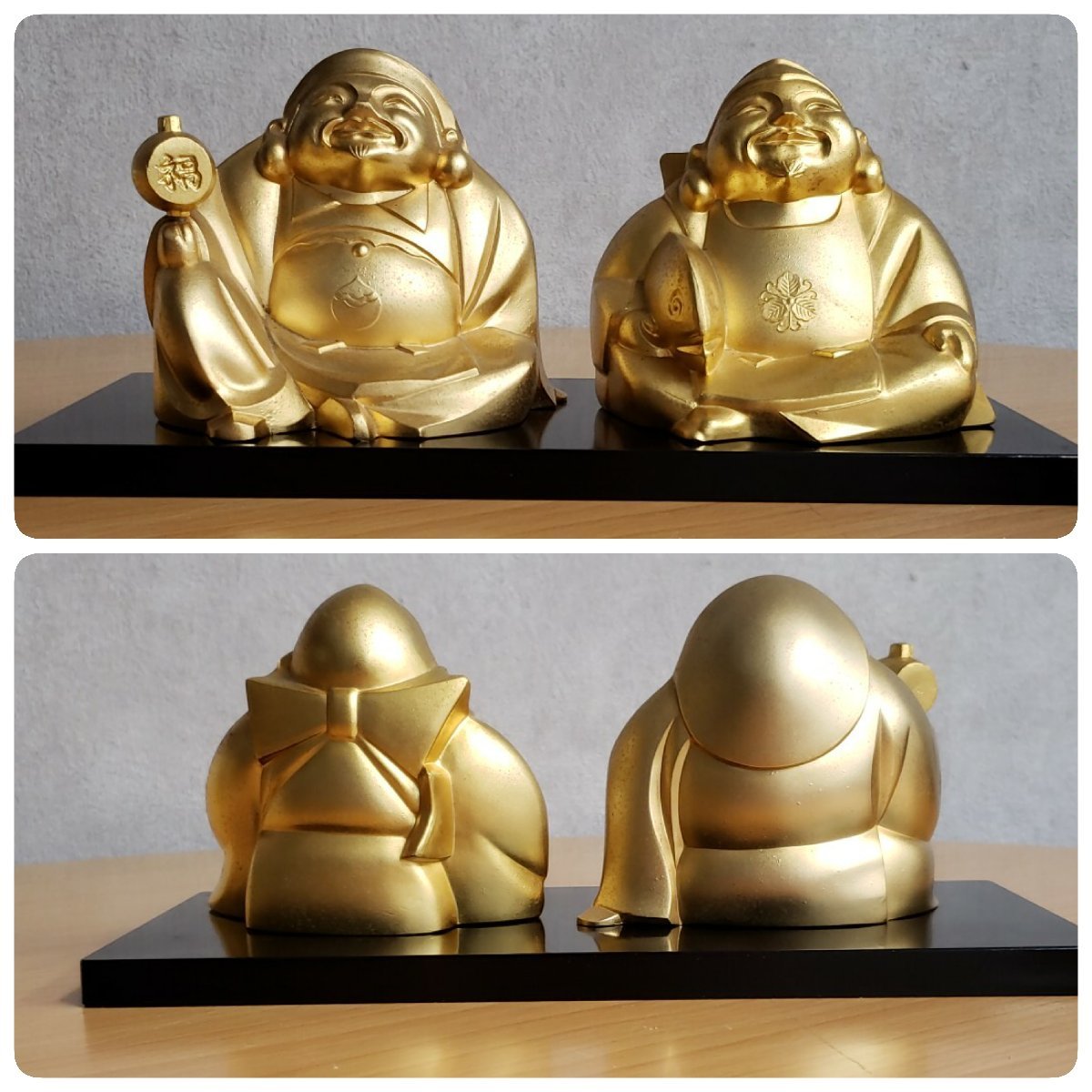 福の神 大黒天 恵比須 大黒 24kgp kgp KGP 縁起物 置物 七福神 福の神 大黒天 恵比須 大黒 24kgp kgp KGP 縁起物 置物 七福神