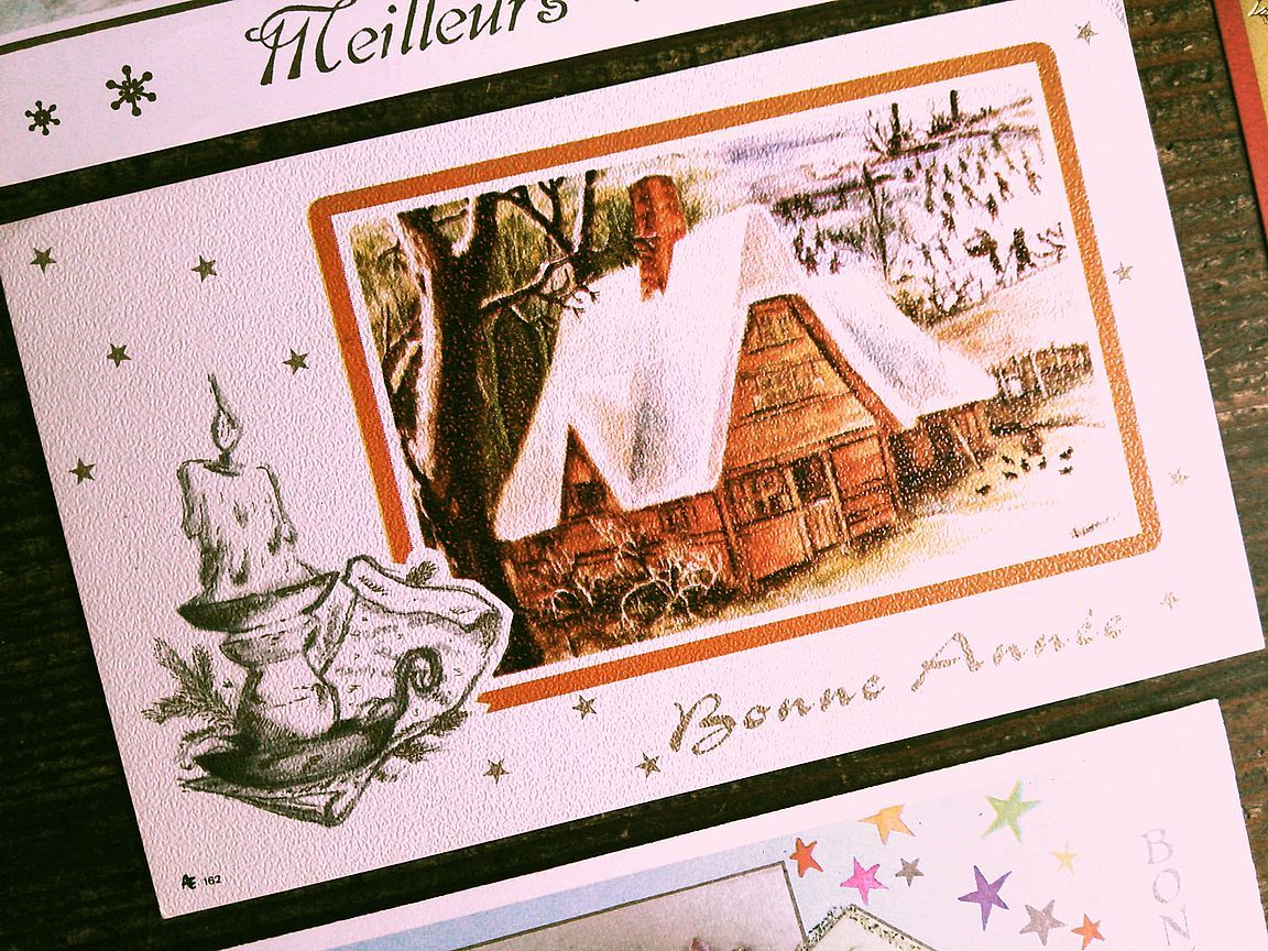  Vintage greeting card (28)L71*5 pieces set new year Christmas France Germany England Belgium Italy 