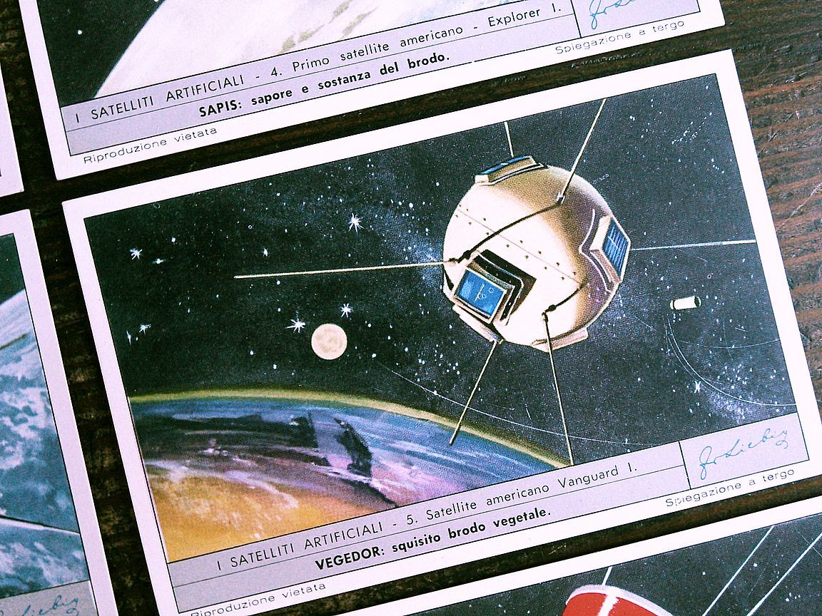 1960年 LIEBIG◆人工衛星6種 アンティーク ビンテージ クロモス カード◆イギリス リービッヒ R58_画像3