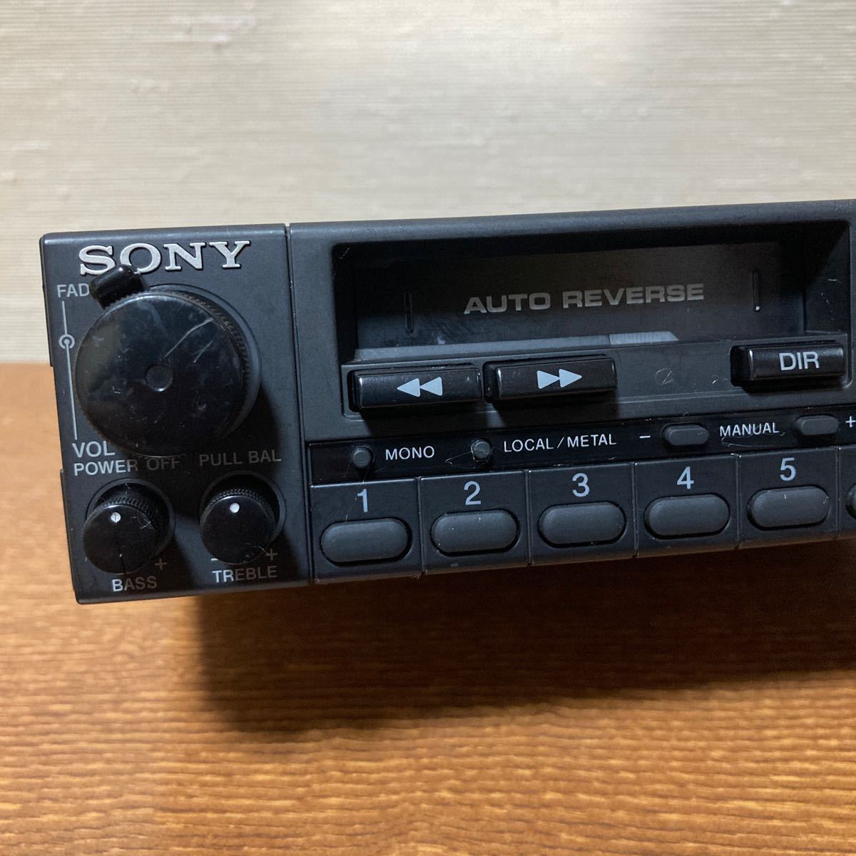 SONY ソニー　FM/AM カセット　カーステレオ　　XR-5H901 通電動作未確認　ジャンク　オートリバース_画像2