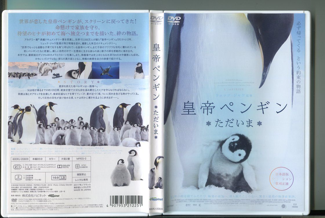 皇帝ペンギン ただいま/ 中古DVD レンタル落ち/リュック・ジャケ/草刈正雄/z6608_画像1