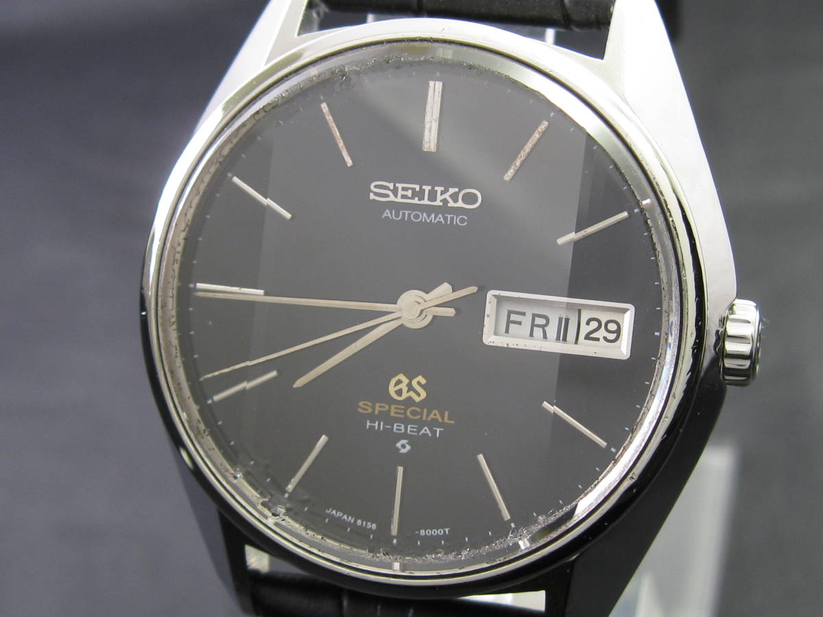 Grand Seiko/グランドセイコー GS SPECIAL スペシャル カットガラス Ref.6156-8010 Cal6156A ブラック オーバーホール・新品仕上済 1972年の画像2