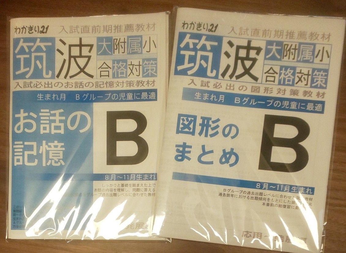 【わかぎり21】筑波大学附属小学校 合格対策（Bグループ）