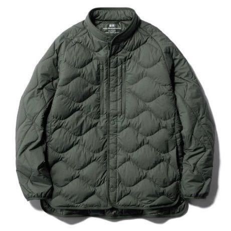 今期 2023AW ホワイトマウンテニアリング ユニクロ コラボ White Mountaineeringリサイクル ハイブリッド ダウン ユニセックス XL オリーブ_画像1