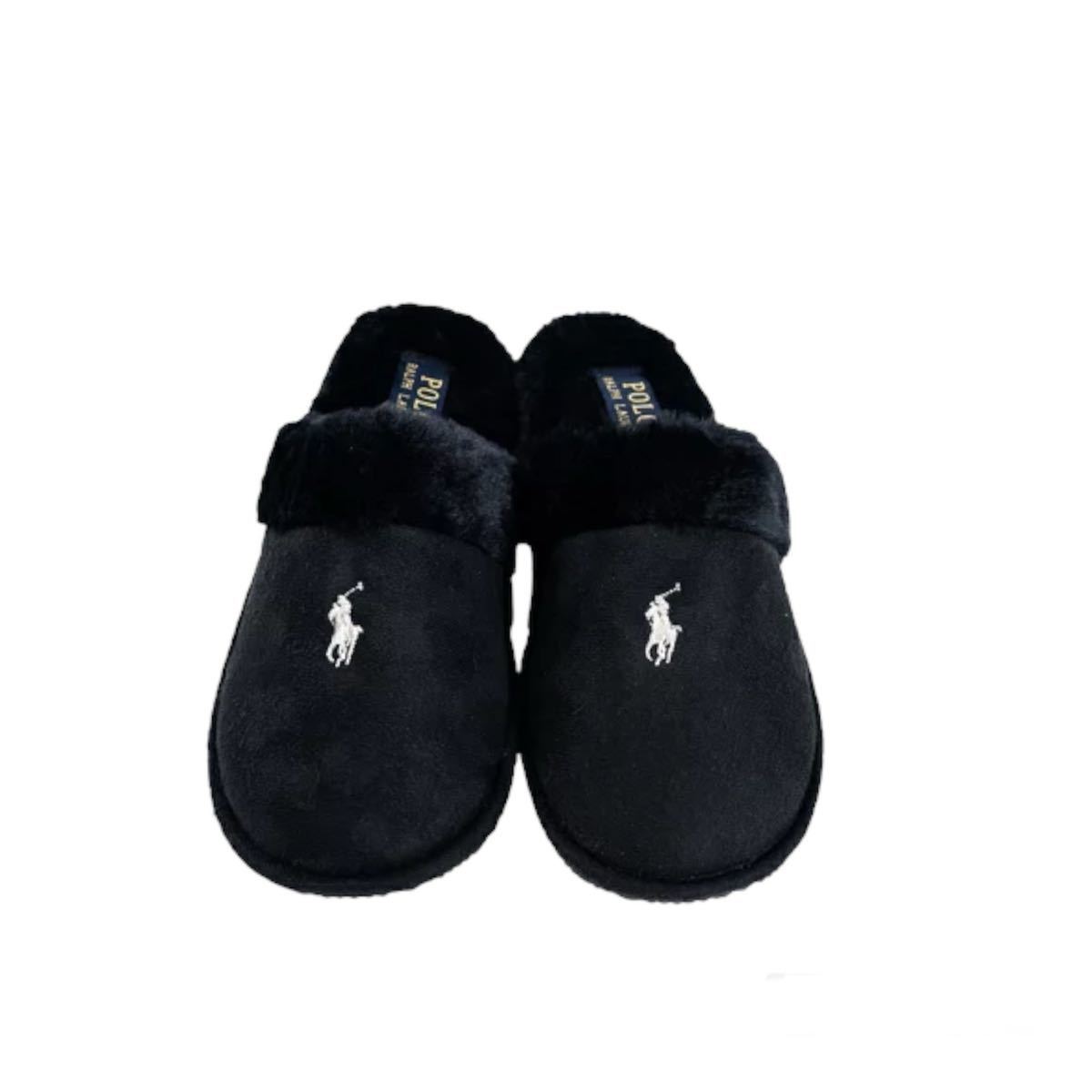 POLO RALPH LAUREN Polo Ralph Lauren room shoes slippers black lady's 22.5 new goods unused 