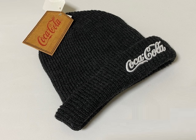 Coca-Cola コカ・コーラ ニットキャップ CAP ニット帽子 グレー 展示未使用品_画像1